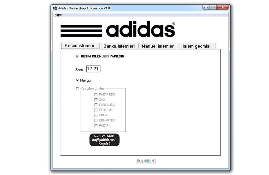 adidas Türkiye - E-Satış Otomasyon yazılımı