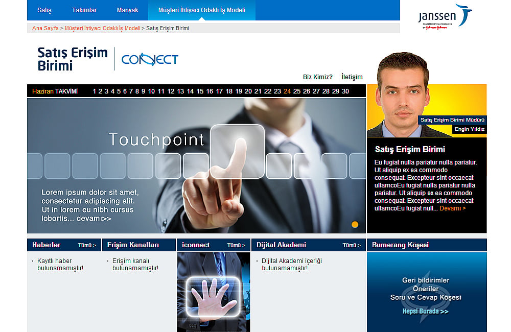 Janssen Türkiye - Satış Intranet/Extranet