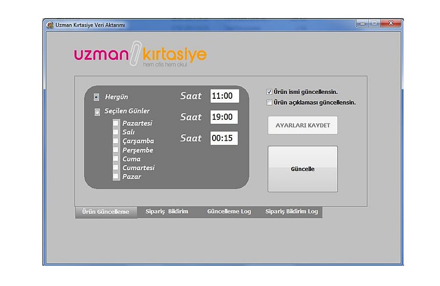 Uzman Kırtasiye - Entegrasyon