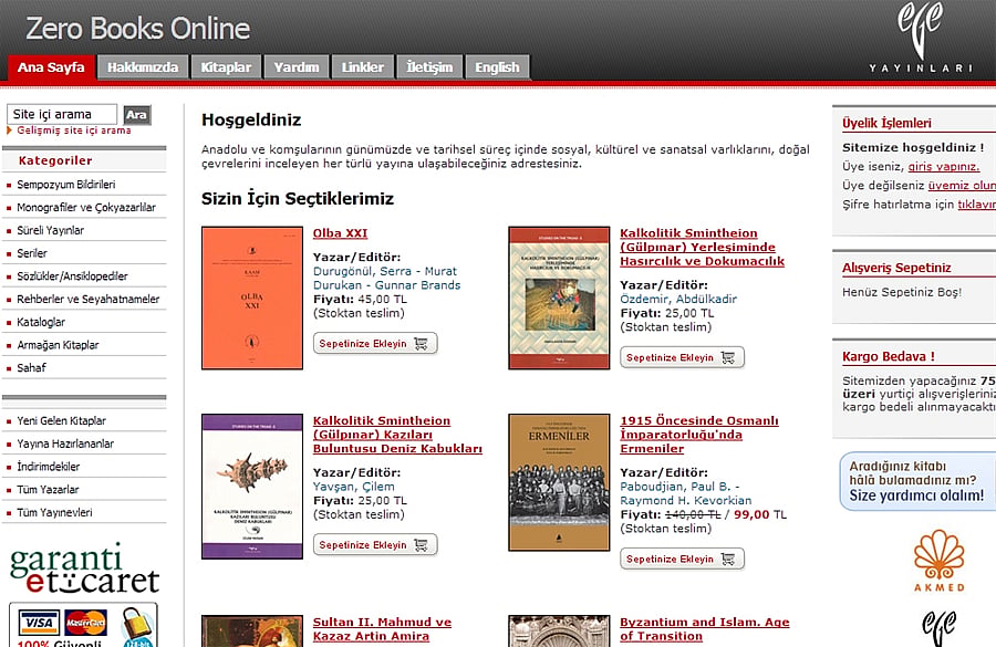Zero Books / Ege yayınları